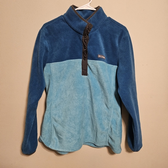 Columbia Women's Benton Springs Half Snap Fleece Pullover XL Blue - Picture 1 of 9